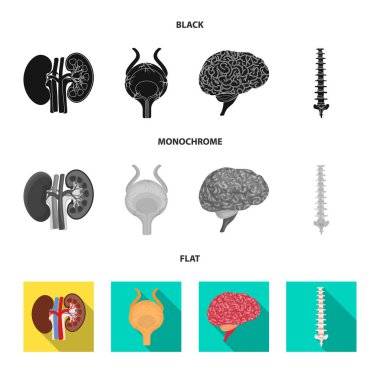 Vücut ve insan işareti vektör tasarımı. Vücut ve tıbbi hisse senedi vektör çizim.