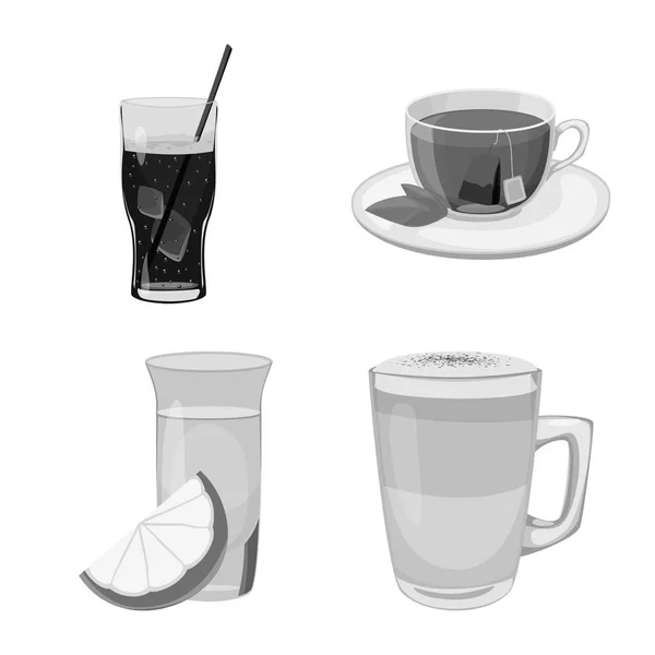 Vektorillustration av dryck och bar-ikonen. Uppsättning av dryck och part aktiesymbol för webben. — Stock vektor