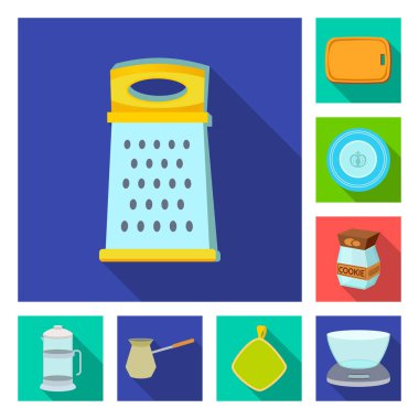 Mutfak ve yemek işaret yalıtılmış nesne. Mutfak ve cihaz hisse senedi simgesi için web topluluğu.