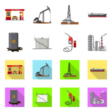 Petrol ve doğal gaz işareti illüstrasyon vektör. Petrol ve benzin hisse senedi simgesi için web topluluğu.