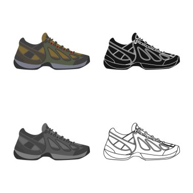 Adam ve ayak simge vektör tasarımı. Adam ayarla ve stok vektör çizim giymek.