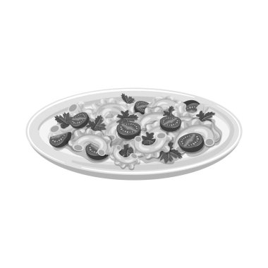 Makarna ve karbonhidrat logo vektör tasarımı. Makarna ve makarna koleksiyonu vektör hisse senedi simgesi.