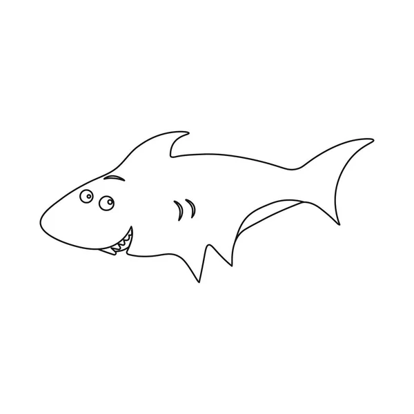 Ilustracja wektorowa symbol morza i zwierząt. Zestaw na morze i marine symbol giełdowy dla sieci web. — Wektor stockowy