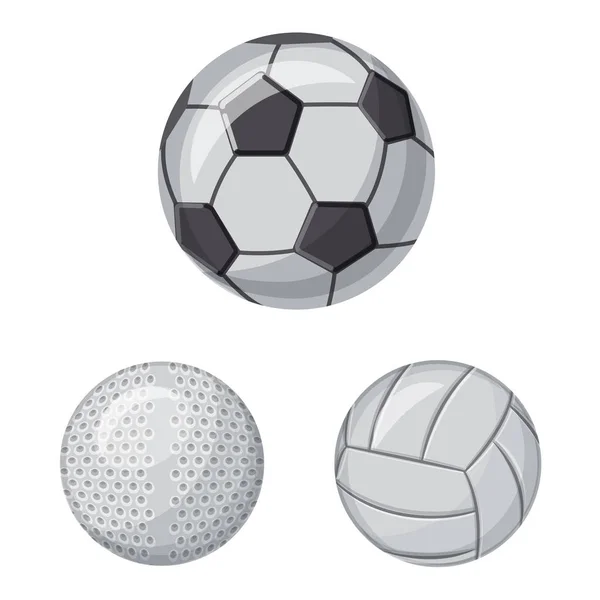 Objeto aislado de deporte y signo de pelota. Conjunto de deporte y el icono del vector deportivo para la acción . — Vector de stock