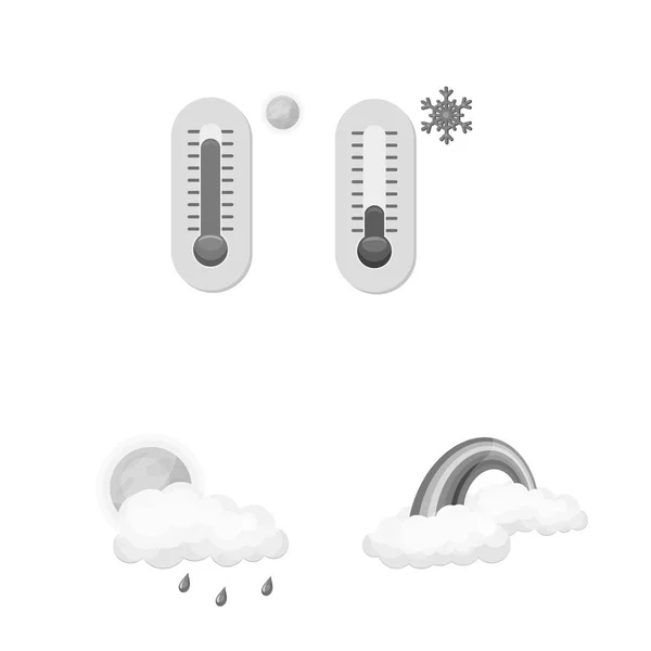 Vektordesign Von Wetter Und Klimasymbol Wetter Und Wolkenvektorsymbole Für Aktien — Stockvektor