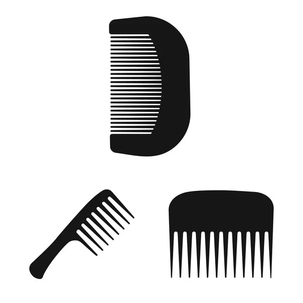 Objet isolé de pinceau et signe capillaire. Collection d'icône vectorielle brosse et brosse à cheveux pour stock . — Image vectorielle