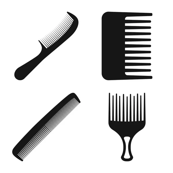 Conception vectorielle de brosse et icône de cheveux. Collection d'icône vectorielle brosse et brosse à cheveux pour stock . — Image vectorielle