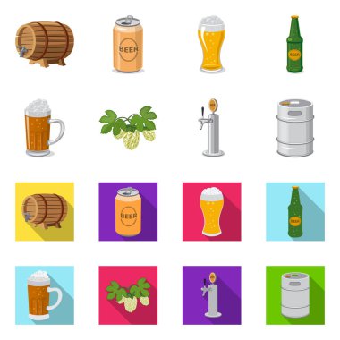 Yalıtılmış nesne pub ve bar sembolü. Pub ve hisse senedi için iç vektör simge kümesi.
