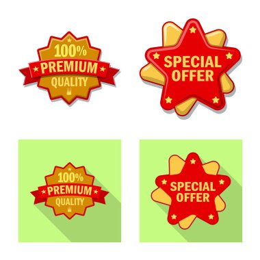 Bir amblem ve rozet işaret tasarım vektör. Amblem ve etiket stok vektör çizim topluluğu.