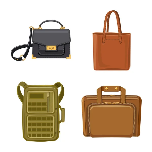 Illustration vectorielle de la valise et du symbole du bagage. Collection de valise et icône vectorielle de voyage pour stock . — Image vectorielle
