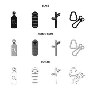 Dağcılık ve en yüksek işareti çizimi vektör. Kamp ve dağcılık topluluğu hisse senedi için vektör simgesi.