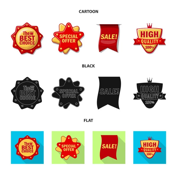 Amblem ve rozet logosu yalıtılmış nesne. Web için amblem ve etiket hisse senedi simgesi kümesi.