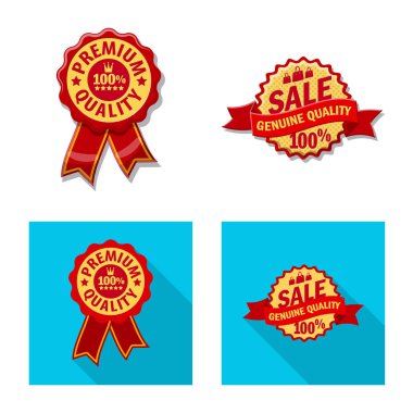 Bir amblem ve rozet işaret tasarım vektör. Amblem ve etiket stok vektör çizim seti.