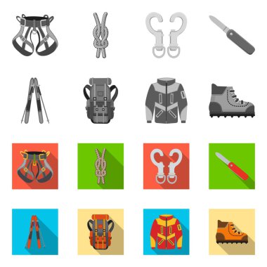 Dağcılık ve tepe logo vektör tasarımı. Kamp ve dağcılık topluluğu stok vektör çizim.