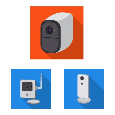 Cctv ve kamera işareti vektör Illustration. Cctv ve sistem stok vektör çizim topluluğu.