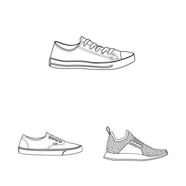 Adam ve ayak simge vektör tasarımı. Adam ve aşınma vektör simgesini hissenin topluluğu.