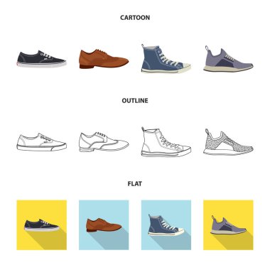 Adam ve ayak simge vektör Illustration. Adam ve aşınma vektör simgesini hissenin topluluğu.