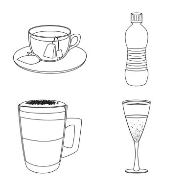 İçki ve bar simge vektör Illustration. İçki topluluğu ve hisse senedi için parti vektör simgesi.