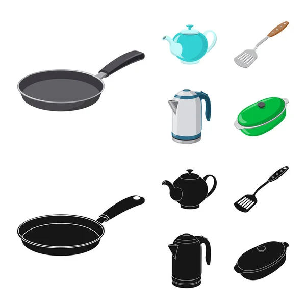 Ilustración vectorial del logotipo de cocina y cocinero. Colección de cocina y electrodomésticos icono vectorial para stock . — Archivo Imágenes Vectoriales