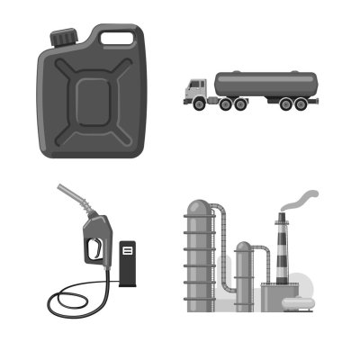 Petrol ve gaz simge vektör Illustration. Petrol ve benzin hisse senedi simgesi için web topluluğu.