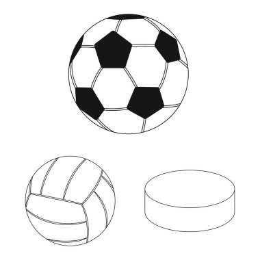 Spor ve topu simge vektör Illustration. Spor ve web için atletik hisse senedi simgesi.
