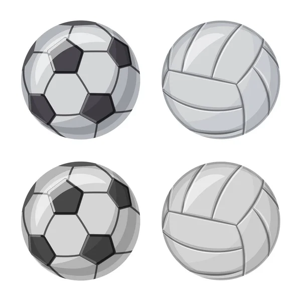 Ilustración vectorial del deporte y el signo de pelota. Colección de deporte y símbolo de stock atlético para la web . — Vector de stock