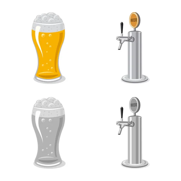 Design vetorial do ícone de pub e bar. Coleção de pub e interior símbolo de estoque para web . — Vetor de Stock