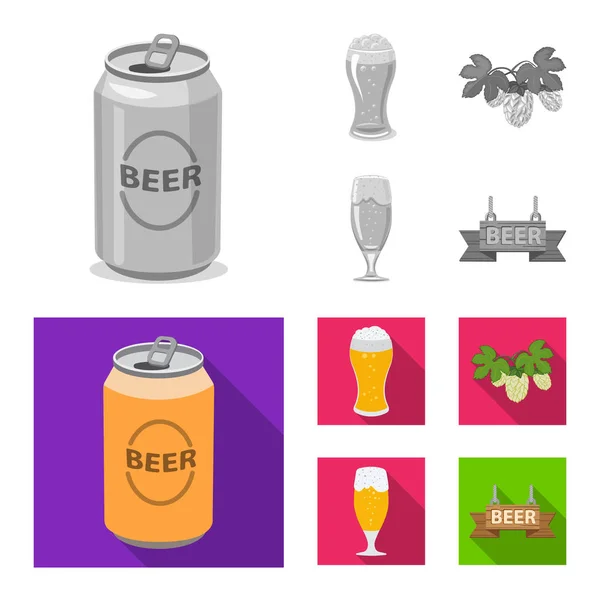 Vektor-Illustration von Pub und Bar-Symbol. Sammlung von Pub und Interior Stock Symbol für das Web. — Stockvektor