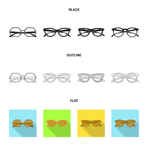 Isolé objet de lunettes et de lunettes de soleil icône. Collection de lunettes et accessoires illustration vectorielle de stock . — Image vectorielle