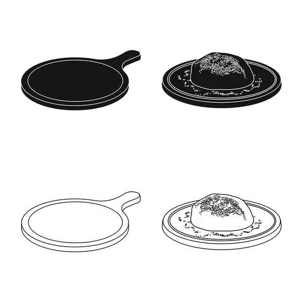 Illustrazione vettoriale di pizza e simbolo alimentare. Set di pizza e illustrazione vettoriale stock italia . — Vettoriale Stock