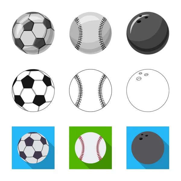 Illustration vectorielle du logo sport et balle. Collection de sport et de stock sportif symbole pour le web . — Image vectorielle