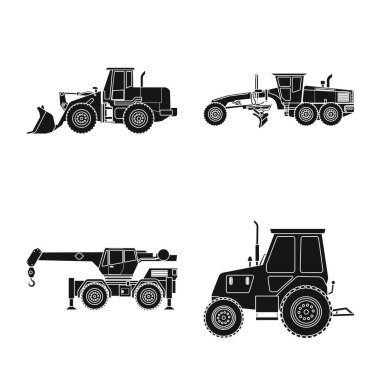 Yapı ve inşaat simge vektör tasarımı. Yapı ve makine hisse senedi simgesi için web topluluğu.