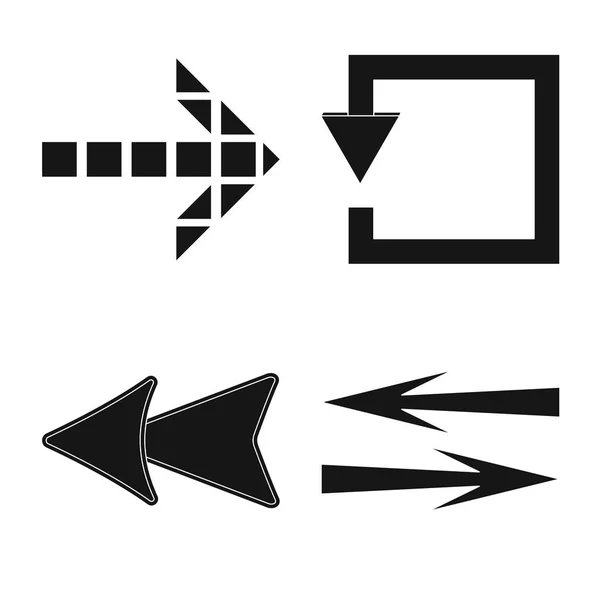 Ilustración vectorial del signo de elemento y flecha. Colección de elemento y símbolo de stock de dirección para la web . — Archivo Imágenes Vectoriales
