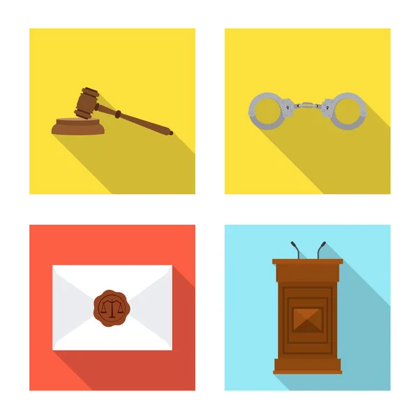 Projeto vetorial do ícone da lei e do advogado. Coleção de lei e justiça vetor ícone para estoque . — Vetor de Stock