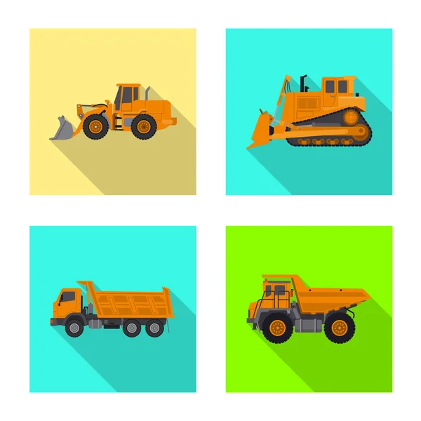 Ilustración vectorial del icono de construcción y construcción. Colección de construcción y maquinaria símbolo de stock para la web . — Vector de stock