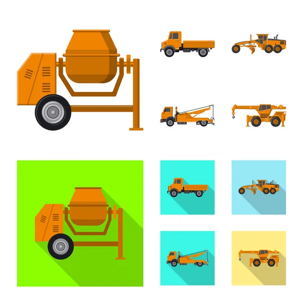 Objeto aislado del icono de construcción y construcción. Colección de construcción y maquinaria icono vectorial para stock . — Vector de stock