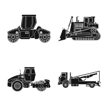 Yapı ve inşaat simge vektör Illustration. Yapı ve makine hisse senedi simgesi için web topluluğu.
