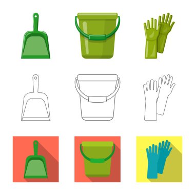 Temizlik ve servis logo vektör Illustration. Temizlik ve ev hisse senedi vektör çizim topluluğu.