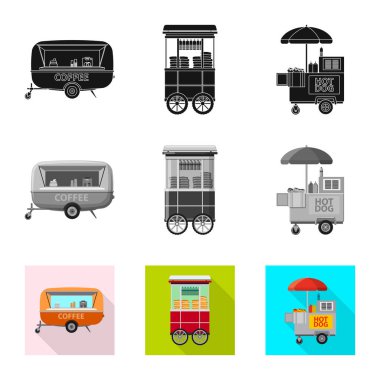 Piyasa ve dış sembol yalıtılmış nesne. Hisse senedi için Pazar ve gıda vektör simge kümesi.