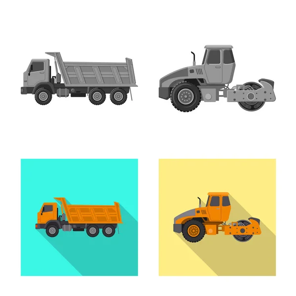 Objeto aislado del icono de construcción y construcción. Conjunto de construcción y maquinaria símbolo de stock para web . — Vector de stock