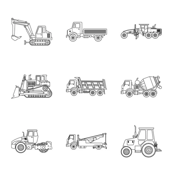 Illustration vectorielle du panneau de construction. Collection de construction et de machines stock symbole pour le web . — Image vectorielle