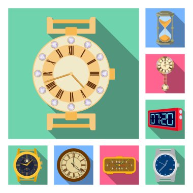 Saat ve saat logo yalıtılmış nesne. Saat ve daire hisse senedi simgesi için web topluluğu.