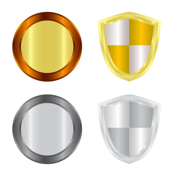 Vectorillustratie van embleem en badge symbool. Collectie van embleem en sticker voorraad vectorillustratie. — Stockvector