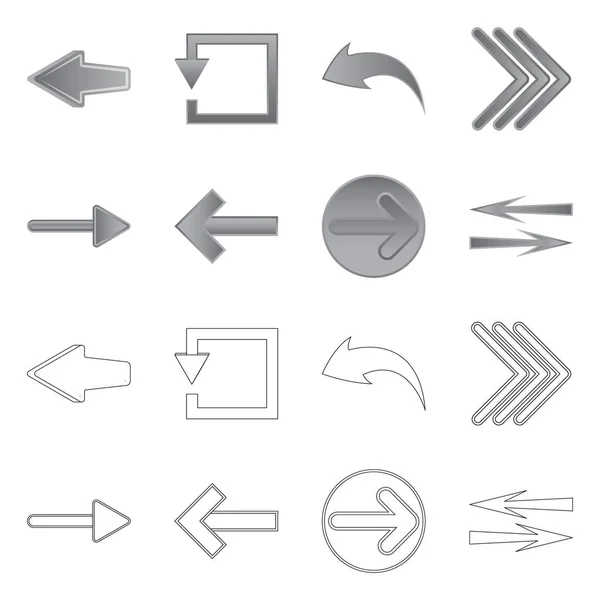 Diseño vectorial de elemento e icono de flecha. Colección de elemento y dirección vector de stock ilustración . — Archivo Imágenes Vectoriales