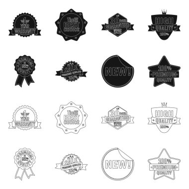 Amblem ve rozet simge vektör Illustration. Amblem ve etiket stok vektör çizim seti.
