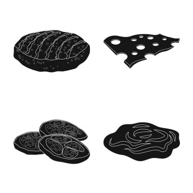 Burger tasarım vektör ve işareti sandviç. Burger topluluğu ve hisse senedi için dilim vektör simgesi.