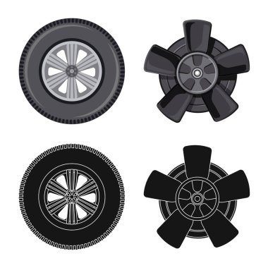 Tasarım otomatik vektör ve işareti bölüm. Web için oto, araba hisse senedi simgesi kümesi.