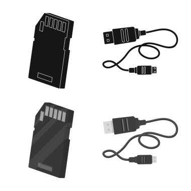 Dizüstü bilgisayar ve aygıt logosu yalıtılmış nesne. Hisse senedi için dizüstü bilgisayar ve sunucu vektör simge topluluğu.