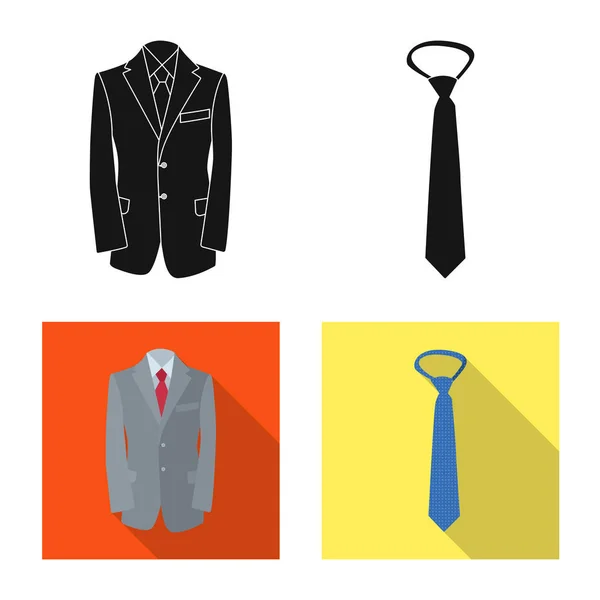 Design vettoriale dell'icona uomo e abbigliamento. Set di illustrazione vettoriale uomo e usura . — Vettoriale Stock