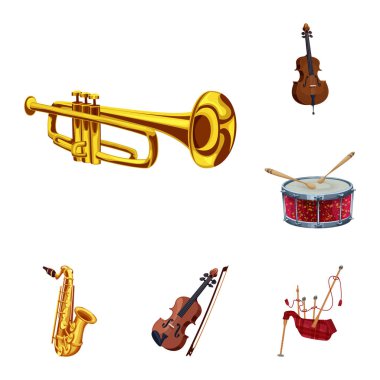 Müzik ve şarkı simge vektör tasarımı. Web için müzik ve aracı hisse senedi simgesi kümesi.